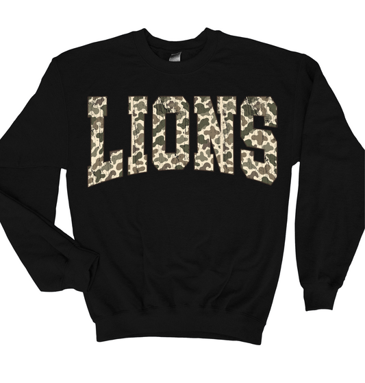 Sweatshirt Lions Camo Youth and Adult