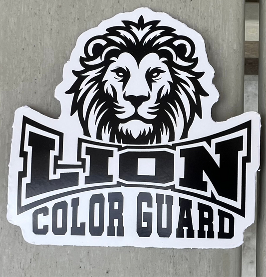Lion Color Guard Sticker
