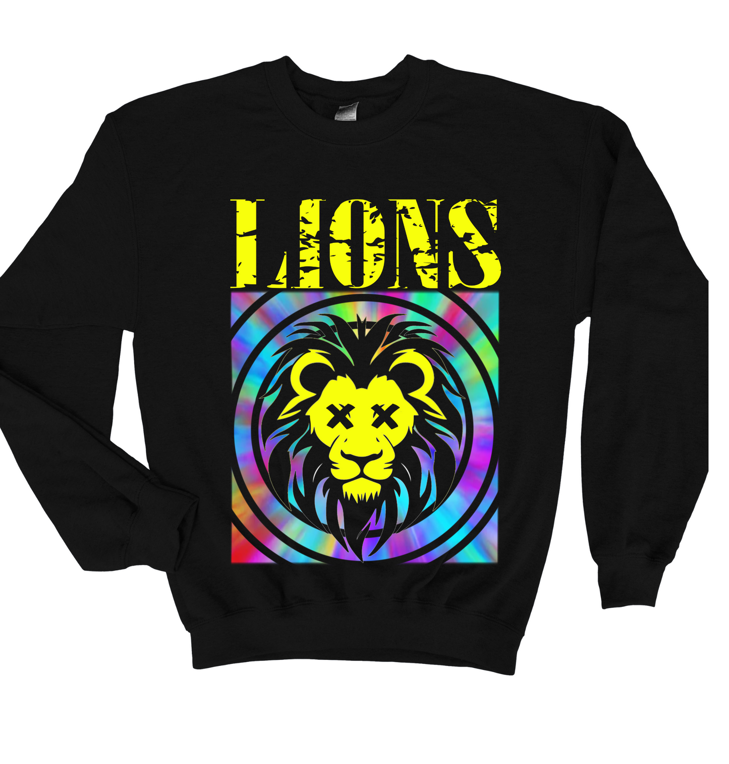 Sweatshirt Lions Grunge Youth and Adult